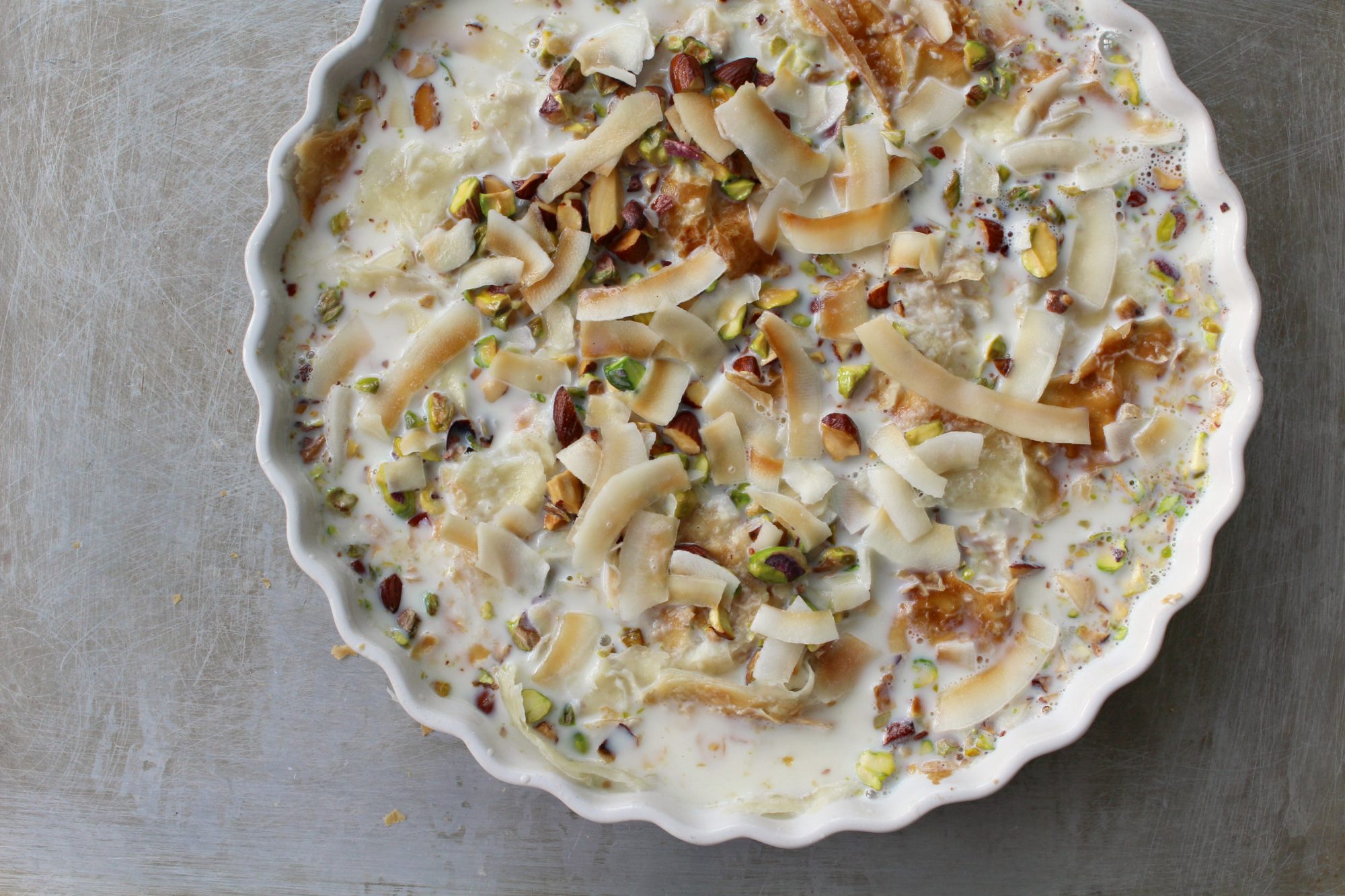 Recipe for making Umm ali Tvafrinet