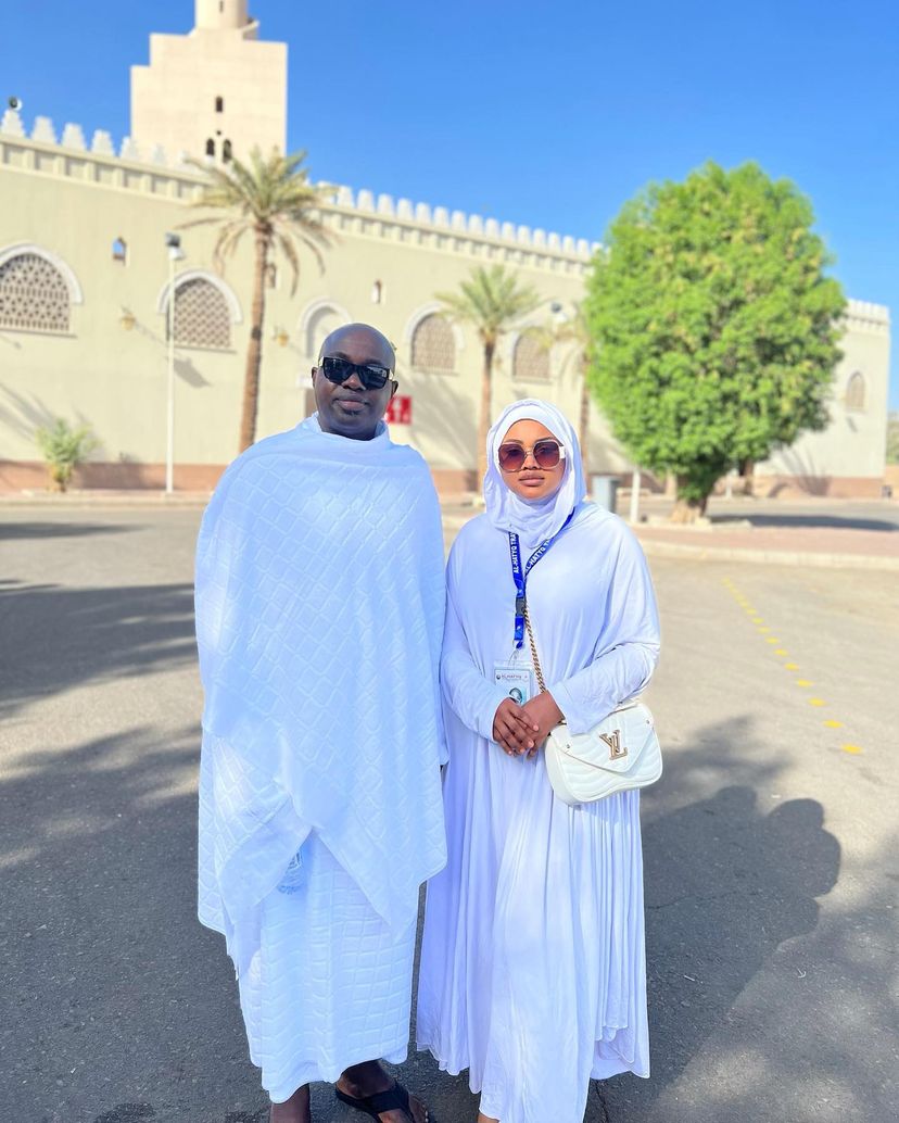 Hajia Meenah Mercy Adeoti and husband perform hajj pilgrimage